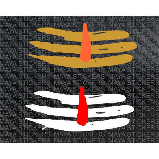 Mahadev tilak dual color sticker