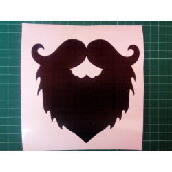 Beard and mustache classy sticker / decal for cars, bikes, laptop 