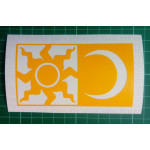 Valentino Rossi Sun and Moon motif sticker for bikes, helmet, cars