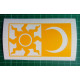Valentino Rossi Sun and Moon motif sticker for bikes, helmet, cars