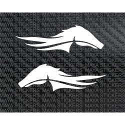 Horse stickers for bike fuel tanks, cars and laptop (Pair of 2 stickers)