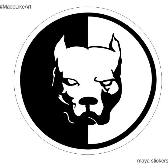 Pitbull dog sticker for cars, bikes, laptop and wall. Available in