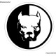 Pitbull dog logo decal / sticker for bikes, cars, laptop and wall