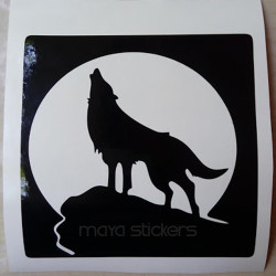 Wolf howling vinyl decal sticker for Cars, bikes and laptop