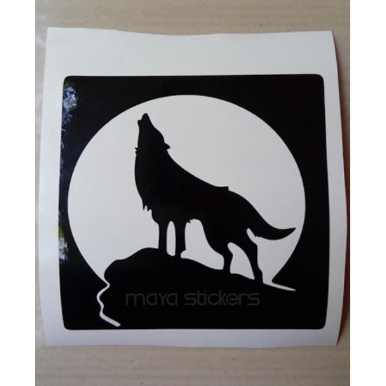 Wolf howling vinyl decal sticker for Cars, bikes and laptop