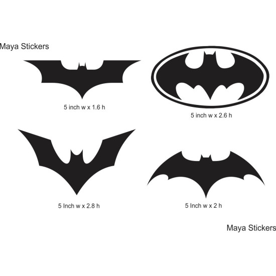 2 x BATMAN STICKERS 120mm Wide Logo Vinyl Van Motorbike Skateboard Car  Stickers