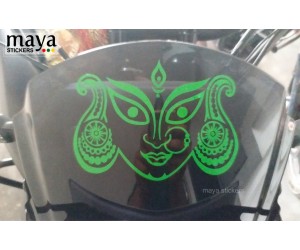 Durga sticker on dominar 400 visor