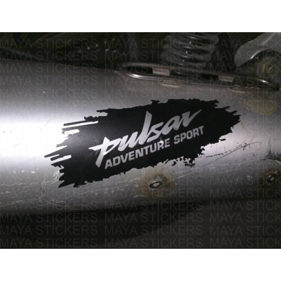 Bajaj Pulsar Fuel Tank 3D Silver Chromated Emblem Monogram Stickers
