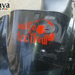 We believe in football stickers for cars, bikes, laptop, helmets