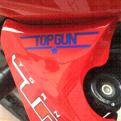 Top Gun logo stickers/ decals for cars, bikes, laptop