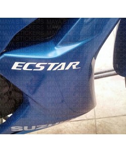 Ecstar logo stickering on Suzuki gixxer sf