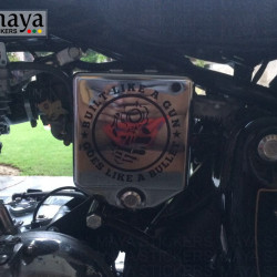 Made like a Gun, Goes like a Bullet custom sticker for Royal Enfield 