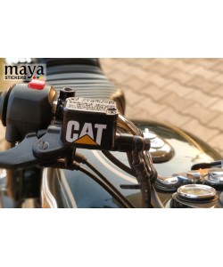 CAT logo sticker for royal enfield bullet brake fluid container