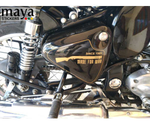 Made for war sticker for royal enfield classic black