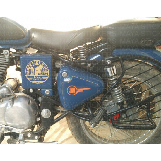 Classic 500 logo sticker for Royal Enfield tool box (pair of 2 stickers)