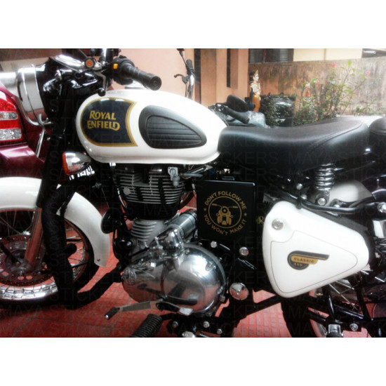 Dont follow me stickers for Royal Enfield bikes