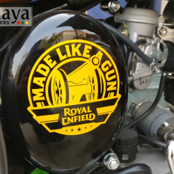 Made like a Gun sticker / decal for Royal Enfield bullet bikes