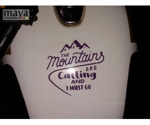 Mountains are calling sticker on re classic tank top