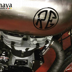 RE Royal enfield logo for all royal enfield motorcycles ( Pair of 2 stickres )