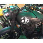 RE Royal enfield logo for all royal enfield motorcycles ( Pair of 2 stickres )