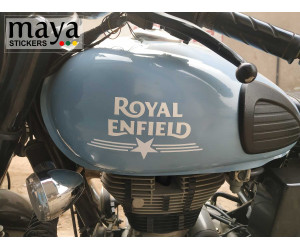 Star and stripes tank logo stickers for royal enfield redditch