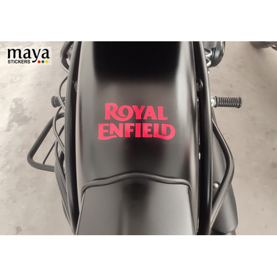 Royal Enfield New Text logo stickers  (Pair of 2 stickers )