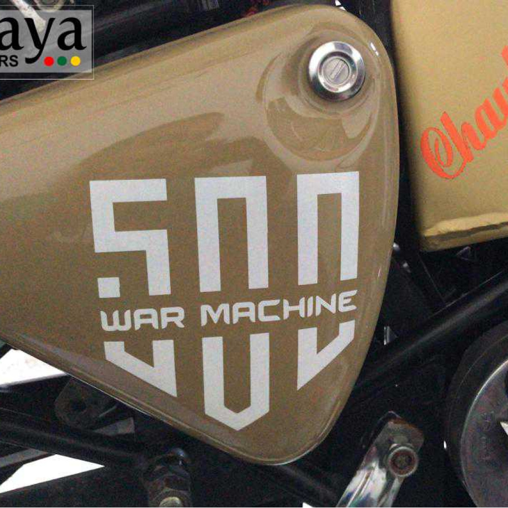 500 War machine sticker for Royal enfiled 500cc bikes