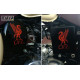 Liverpool FC. Pair of 2 LFC flipped logo stickers / decals