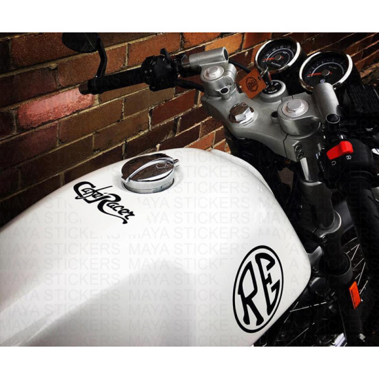 thumbnail image 2 of Cafe Racer Motorcycle Sticker – UK Flag – CULT Biker Vintage – 6x Decals – Made In Germany 2 of 3