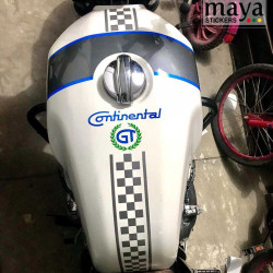 Checkered stripes sticker for Royal Enfield continental GT fuel tank