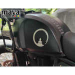 Buddha round design decal sticker for cars, bikes, laptops
