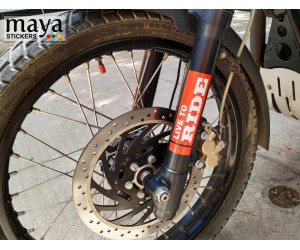 Live to ride fork sticker for RE himalayan 