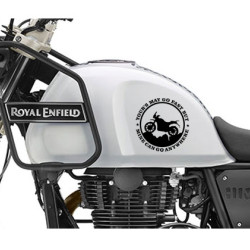 Yours may go fast but mine can go anywhere offroad sticker for RE Himalayan