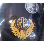 Eagle and RE custom made sticker / decal for Royal Enfield 