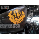 Eagle and RE custom made sticker / decal for Royal Enfield 