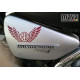 RE and wings design sticker for Royal Enfield - D1