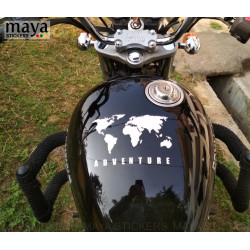 World Map adventure sticker for RE Himalayan, Thar, SUVs and cars