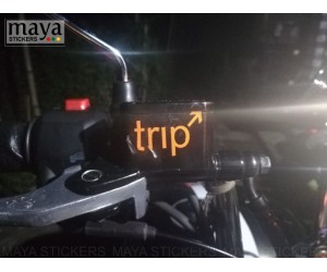 Trip sticker for brake fluid container 