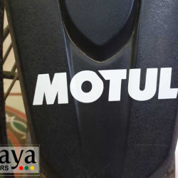 Motul text logo stickers for cars and bikes ( Pair of 2 )