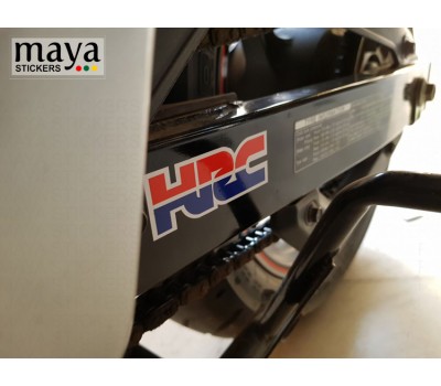 HRC honda Racing logo sticker on Honda Hornet swing arm