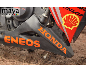 ENEOS oil sponsor sticker onHonda CBR underbelly fairing
