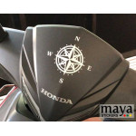 Compass decal stickers for  bikes, cars and laptops