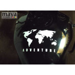 World Map adventure sticker for RE Himalayan, Thar, SUVs and cars