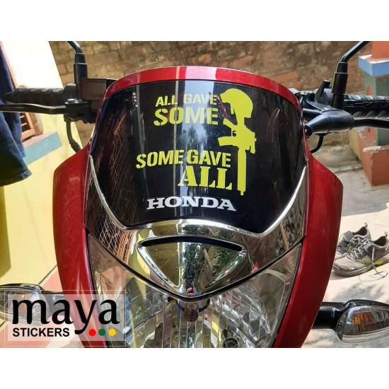 All gave some, some gave all military stickers for motorcycles, cars, laptops