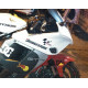 MotoGP dual color logo stickers for bikes, helmets, ( Pair of 2 stickers )