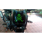 Crossed guns and skull sticker / decal for cars, bikes, laptop