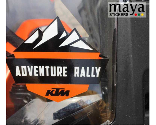 KTM adventure rally sticker on KTM adventure 390 windscreen