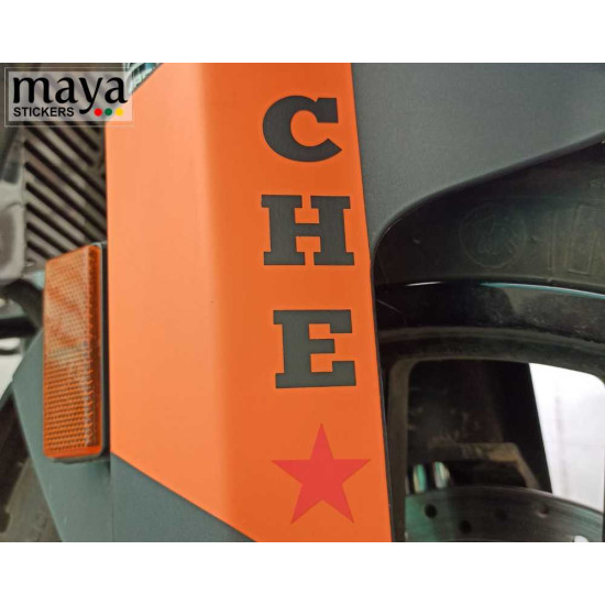Che and Star stickers for cars, bike forks, laptops 