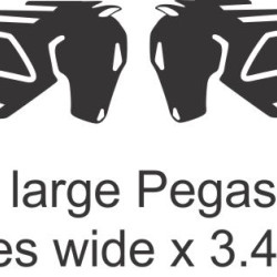 Pegasus horse sticker EBR logo sticker for motorcycles and helmets