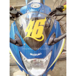 Valentino Rossi 46 number with devil horns sticker in custom colors and sizes